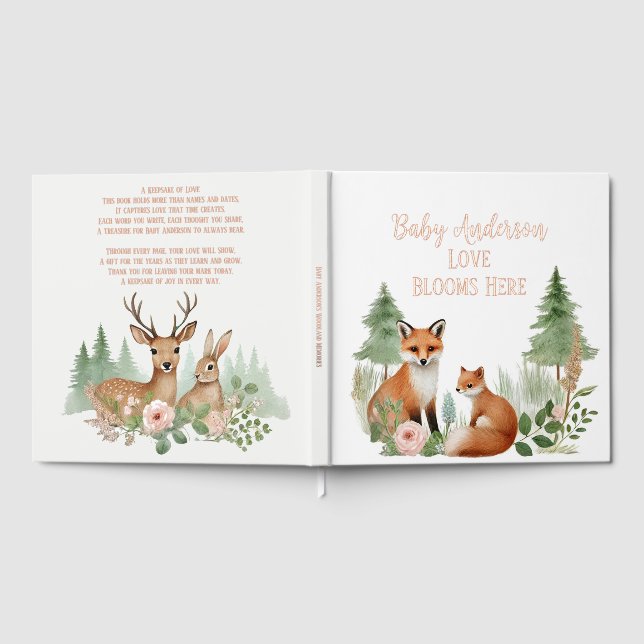 Livre D'or Le Baby shower des animaux des bois (Complet)