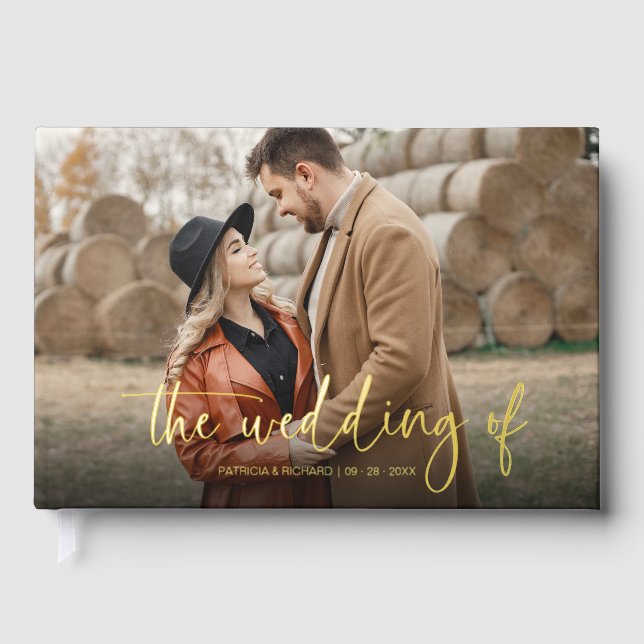 Livre D'or Le Mariage Du Mariage De Calligraphie Moderne (Recto)