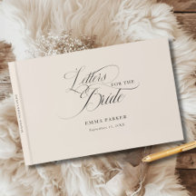 Lettres à la mariée, moderne, élégant, beige