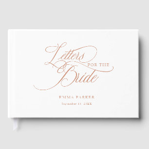 Livre D'or Lettres à la mariée, moderne, élégant, blanc invit