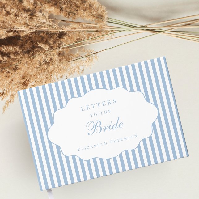 Livre D'or Lettres élégantes et BCBG bleu poussiéreux pour la (Créateur téléchargé)