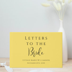Livre D'or Lettres élégantes personnalisées jaune beurre pour