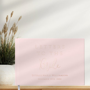 Livre D'or Lettres personnalisées rose gold rose poudré pour