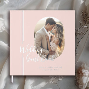 Livre D'or Lignes simples et élégantes Mariage photo ovale
