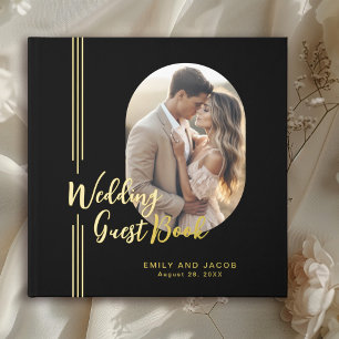 Livre D'or Lignes simples et élégantes Mariage photo ovale