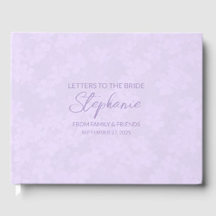 Livre D'or Lilac Letters to the Bride Keepsaké Carnet