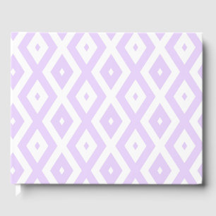 Livre D'or Lilac motif de diamants violet et blanc