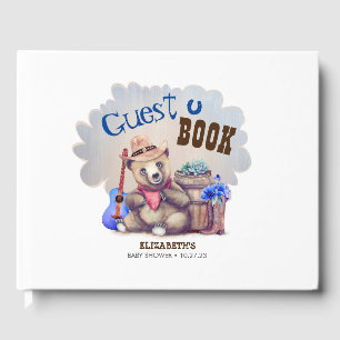 Livre D'or Little Bear Cowboy Cute Baby shower