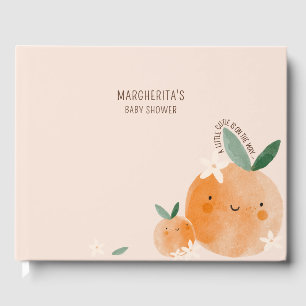 Livre D'or Little Cutie est sur le Baby shower Way Citrus