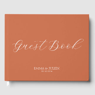 Livre D'or Livres minimalistes mariages en terre cuite
