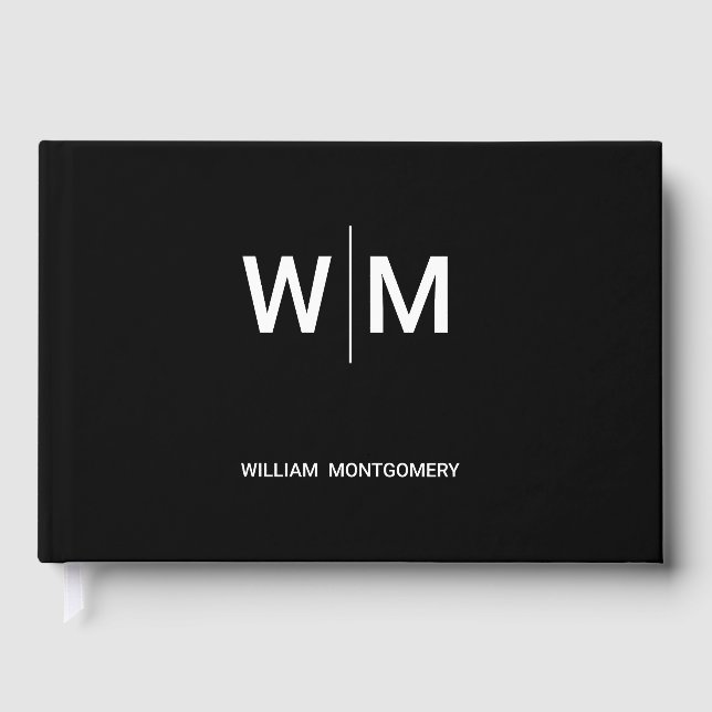 Livre D'or Logo de marque noire | Entreprise (Recto)