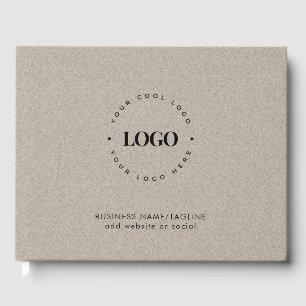 Livre D'or Logo personnalisé Kraft Style Rustic Business Comp