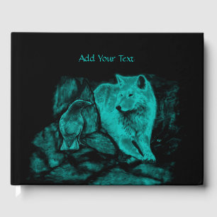 Livre D'or Loup et corbeau dans la nuit