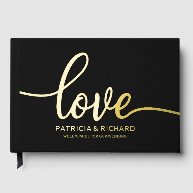 Livre D'or Love Simple Chic Calligraphy Mariage (Recto)