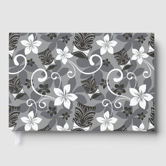 LIVRE D'OR LUAU TIKI PATTERN IN CHARCOAL
