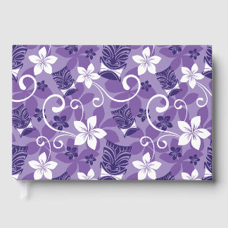 LIVRE D'OR LUAU TIKI PATTERN IN PURPLE