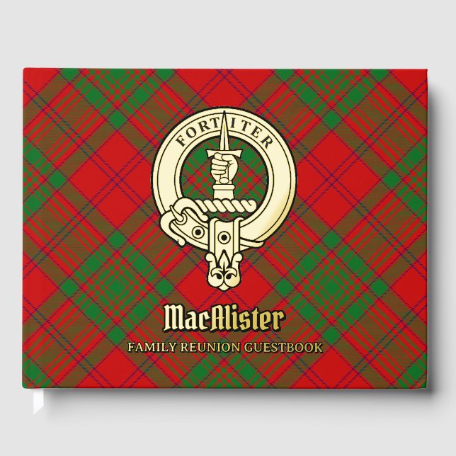 Livre D'or MacAlister de la réunion de famille Glenbarr (Recto)
