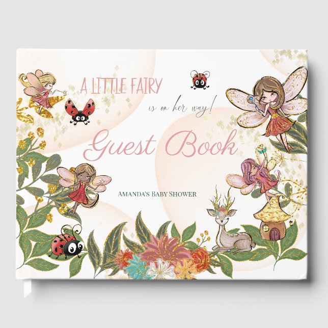 Livre D'or Magique Whimsical Enchanted Forest Fairy Ladybug (Recto)