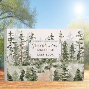 Livre D'or Maison de lac de cabane de forêt verte rustique