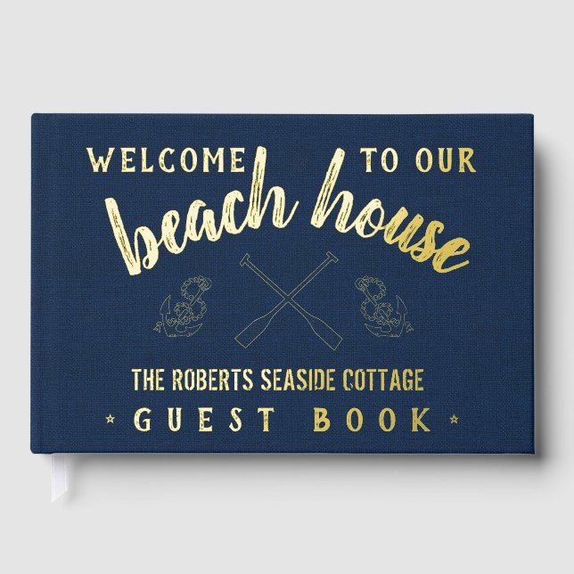Livre D'or Maison de plage Location de vacances personnalisée (Recto)