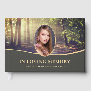 Livre D'or Marcher Dans La Forêt Photo Funeral Memorial