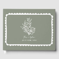 Mariage à galets fleuris Bouquet vert