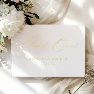 Livre D'or Mariage à huile de script élégant moderne