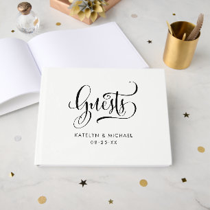 Livre D'or Mariage à l'écriture manuscrite moderne