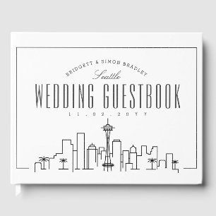 Livre D'or Mariage À Seattle   Ligne Skyline Déco moderne