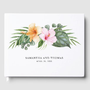 Livre D'or Mariage à thème tropical avec votre photo
