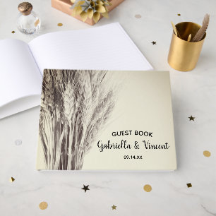 Livre D'or Mariage agricole de campagne d'orge séchée