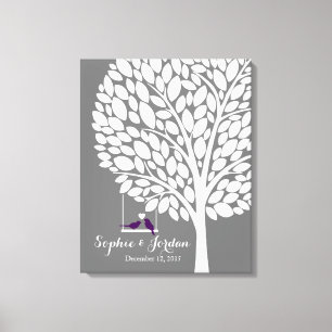 Livre d'or mariage alternatif pourpre