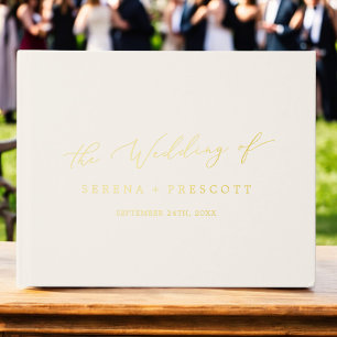 Livre D'or Mariage arrière de crème à huile d'or délicate