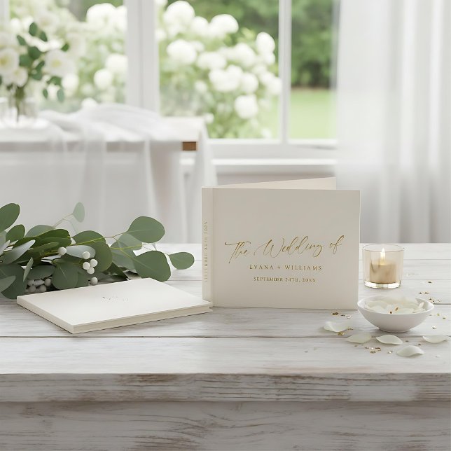 Livre D'or Mariage arrière en or et en ivoire (Créateur téléchargé)
