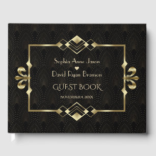 Livre D'or Mariage Art déco des années 20 du glamour Gold Roa