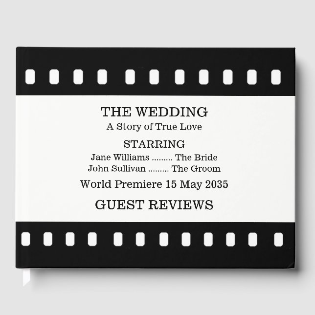 Livre D'or Mariage Avec Film Thème Guestbook (Recto)