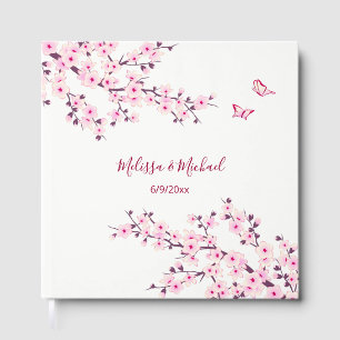 Livre D'or Mariage blanc rose cerisier