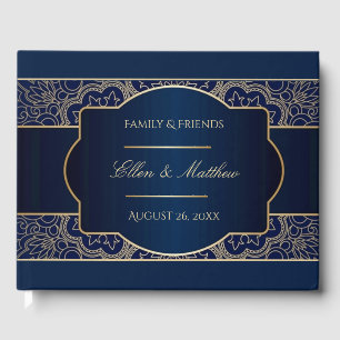 Livre d'or Mariage bleu de luxe