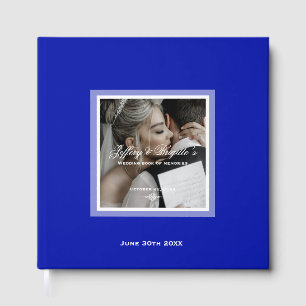 Livre D'or Mariage bleu minimaliste simple