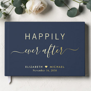 Livre D'or Mariage Bleu Nuit Happily Ever After