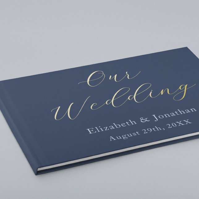 Livre D'or Mariage Bleu Opulent (Créateur téléchargé)