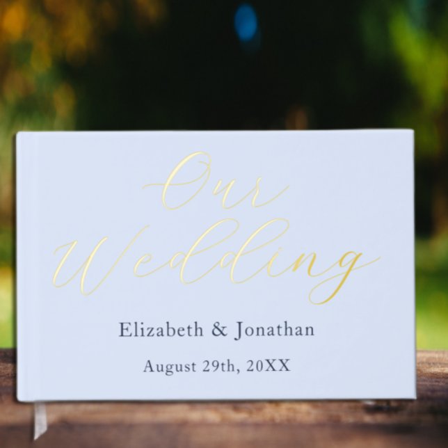 Livre D'or Mariage bleu opulent (Créateur téléchargé)