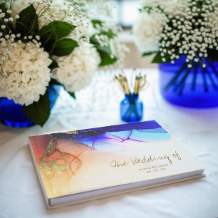 Livre D'or Mariage bleu orange vif