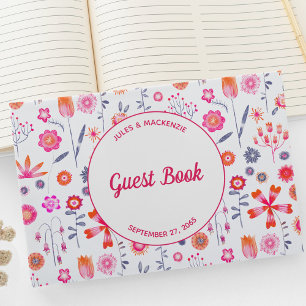Livre D'or Mariage boho rose moderne
