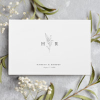 Mariage botanique monogramme simple