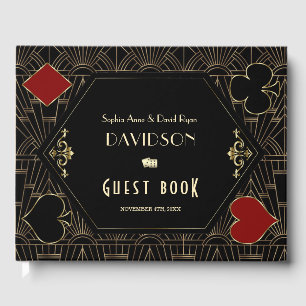 Livre D'or Mariage Casino Glam Vegas Or Art Déco