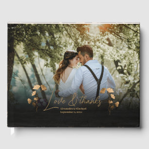 Livre D'or Mariage céleste en or noir mystique 