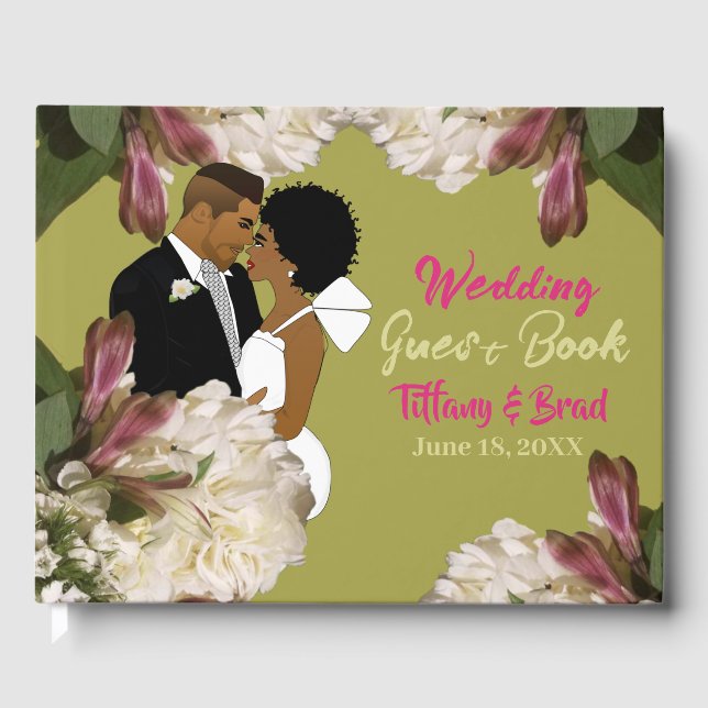 Livre D'or Mariage classique africain américain d'or (Recto)
