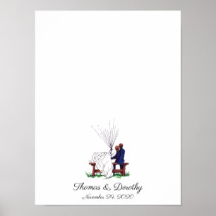Livre d'or mariage Couple Fingerprint