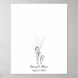 Livre d'or mariage Couple Fingerprint